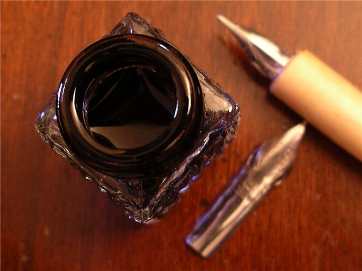 Picture Of Nibs And Ink Pot