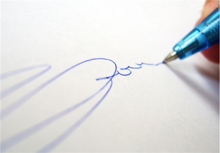 Picture Of Signature With Ballpoint Pen